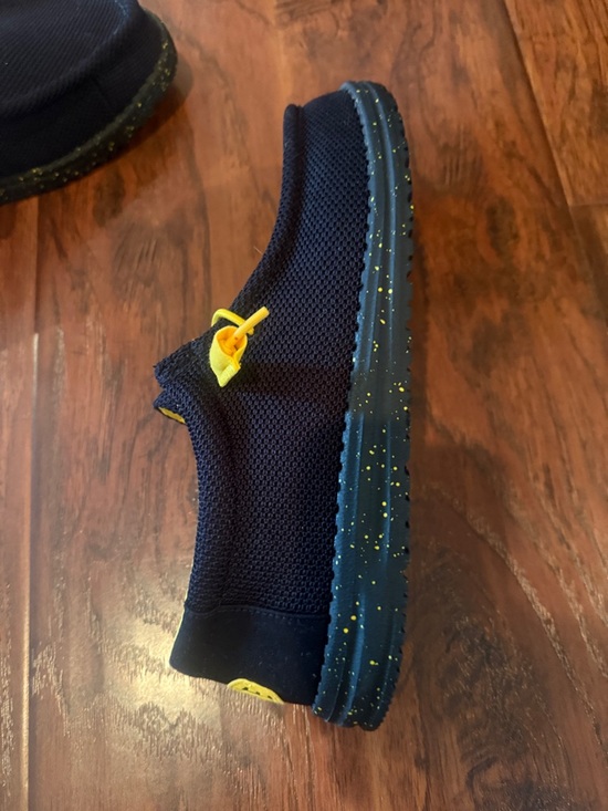 NWOT Hey Dude black & Yellow Lightweight Slip-On Loafers Wally stretch Box main image 8